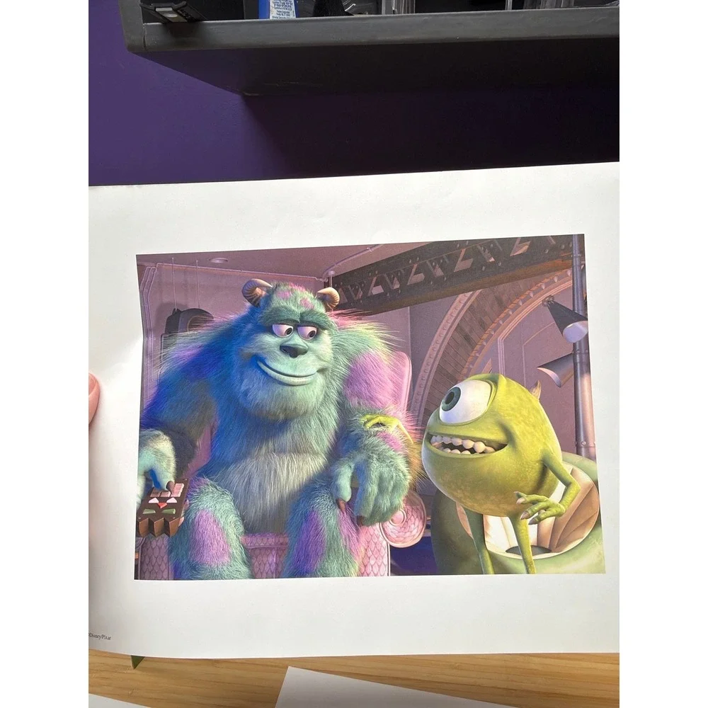 Disney Pixar Monsters Inc Fold-Out Portfolio Art Print‎ Set 14x11